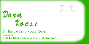 dora kocsi business card