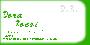 dora kocsi business card